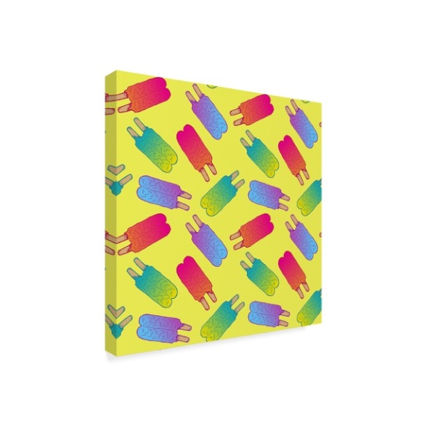 Lauren Ramer 'Summer Popsicle Party Pattern' Canvas Art,24x24